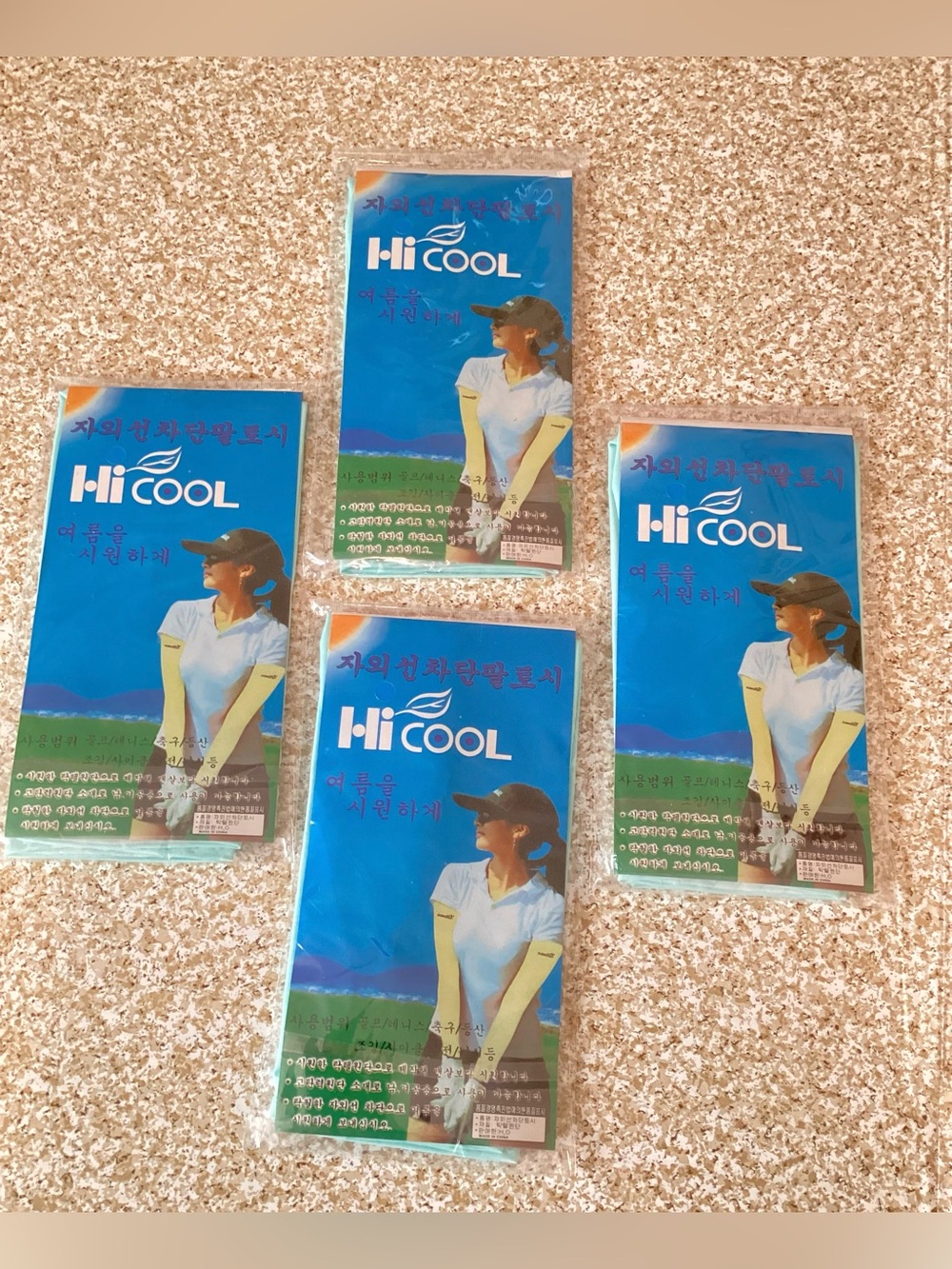 New (4 Packages) Hi-Cool UV Protection Cooling Arm Sleeves One Size Fits Most